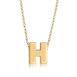 Elli "Halskette Buchstabe H< Personalisierter Schmuck|Halsketten