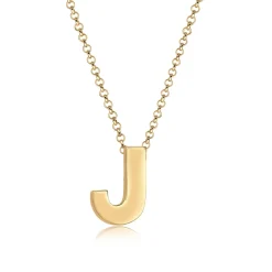 Elli "Halskette Buchstabe J< Personalisierter Schmuck|Halsketten