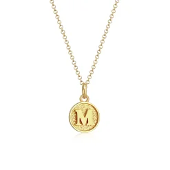 Elli "Halskette Buchstabe M< Personalisierter Schmuck|Halsketten