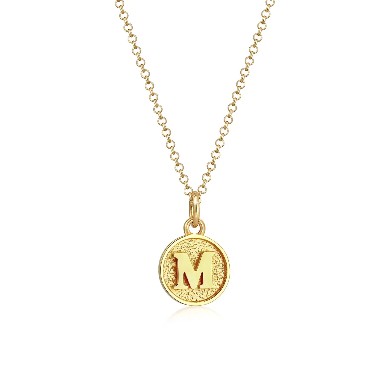 Elli "Halskette Buchstabe M< Personalisierter Schmuck|Halsketten