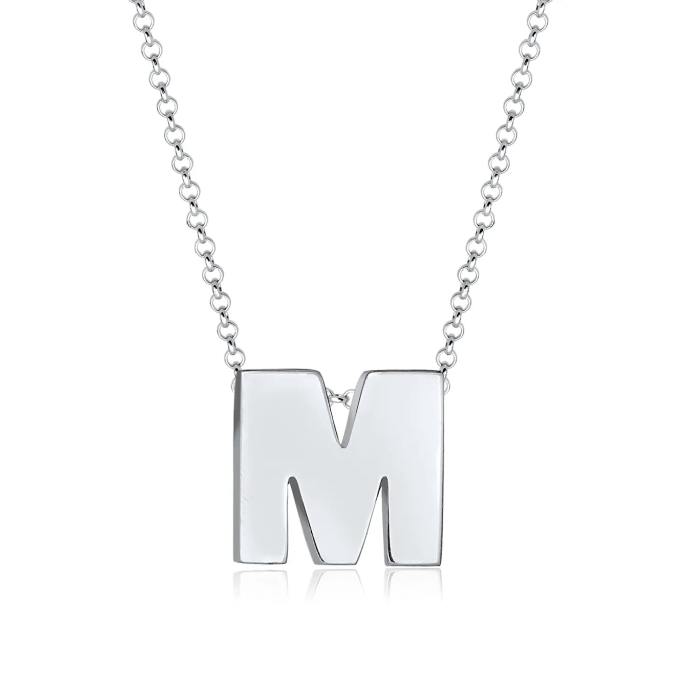 Elli "Halskette Buchstabe M< Personalisierter Schmuck|Halsketten