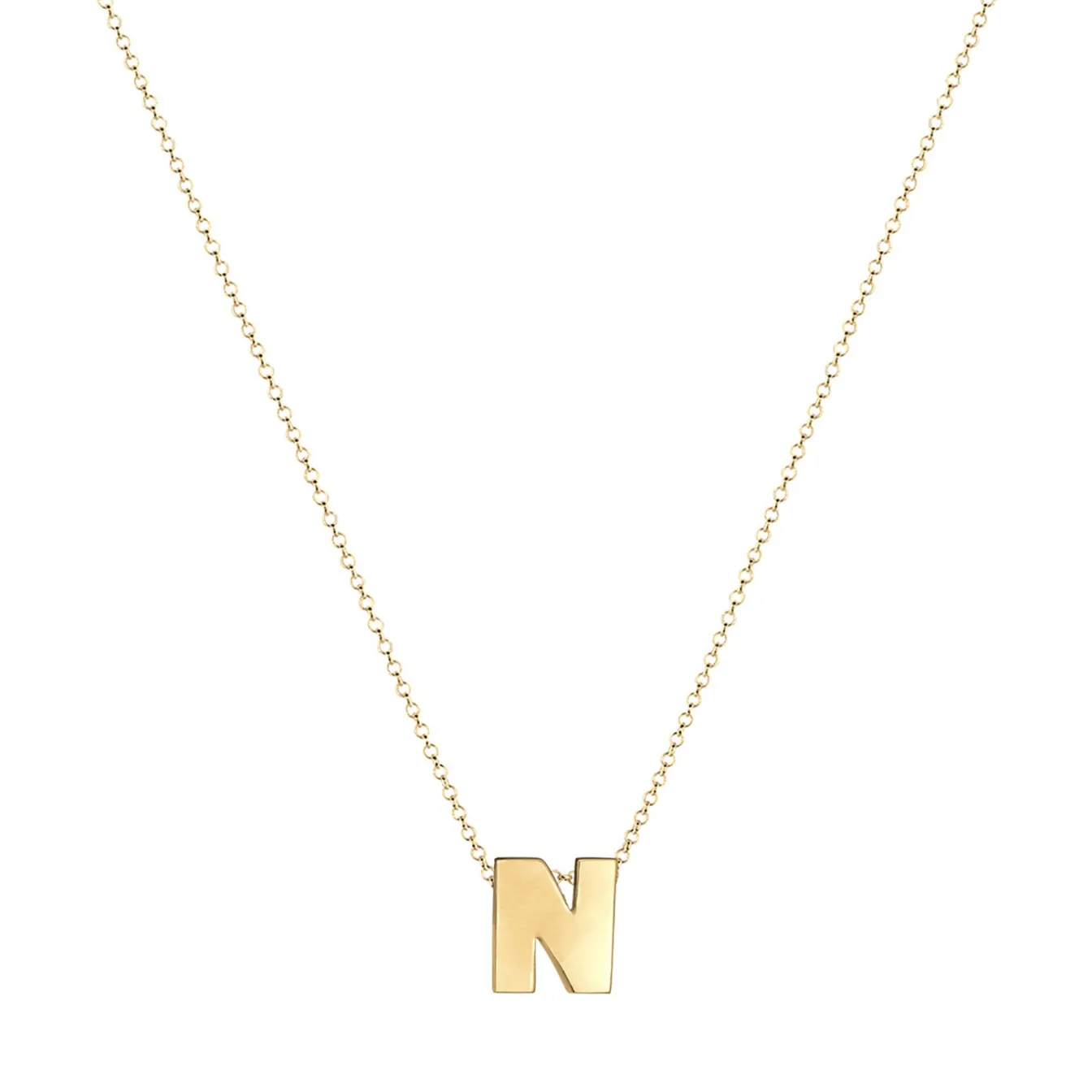Elli "Halskette Buchstabe N< Personalisierter Schmuck|Halsketten