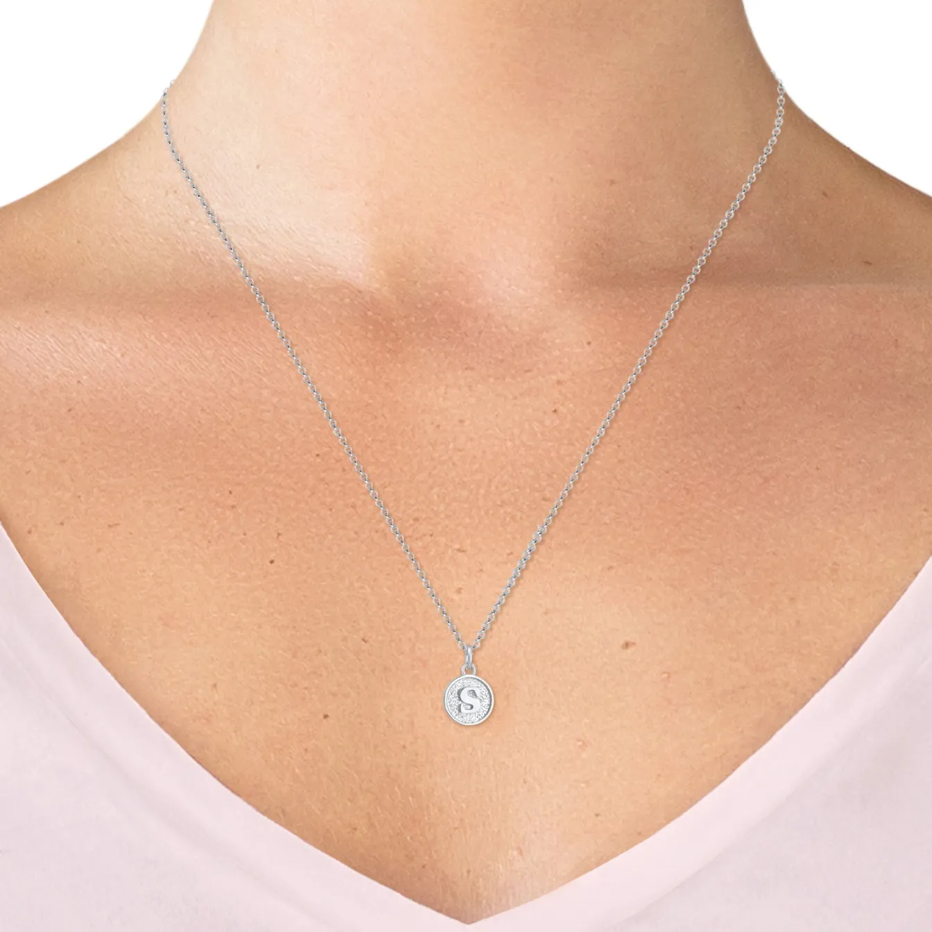 Elli "Halskette Buchstabe S< Personalisierter Schmuck|Halsketten