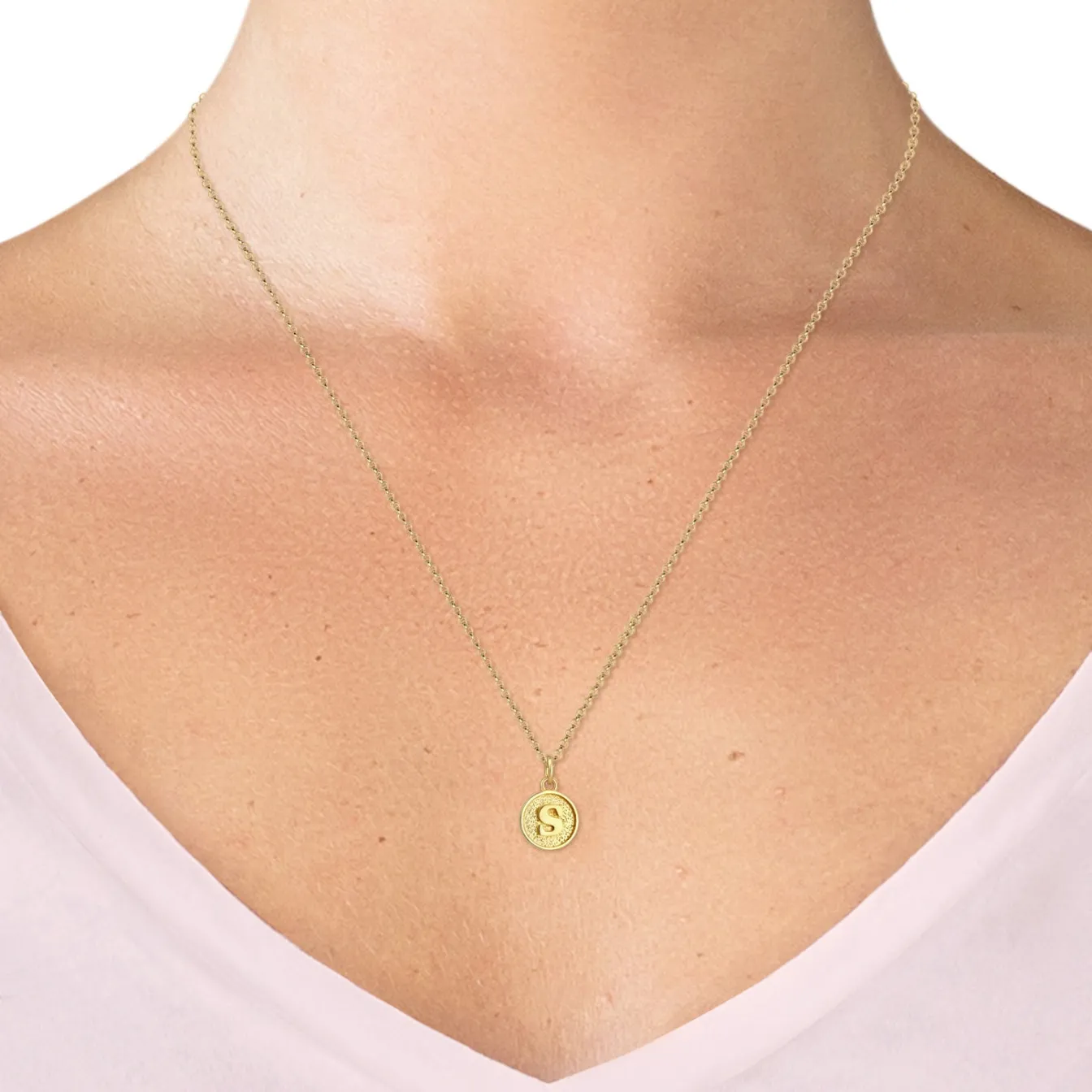 Elli "Halskette Buchstabe S< Personalisierter Schmuck|Halsketten