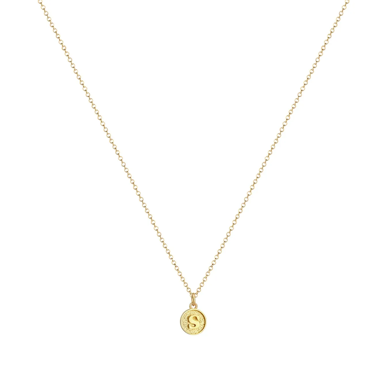 Elli "Halskette Buchstabe S< Personalisierter Schmuck|Halsketten