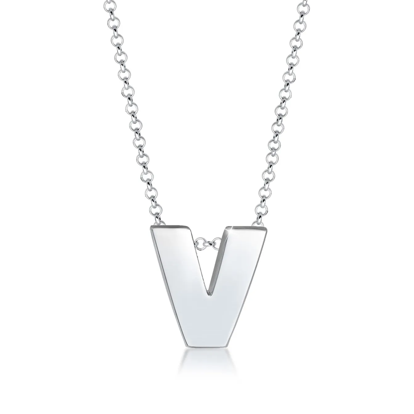 Elli "Halskette Buchstabe V< Personalisierter Schmuck|Halsketten