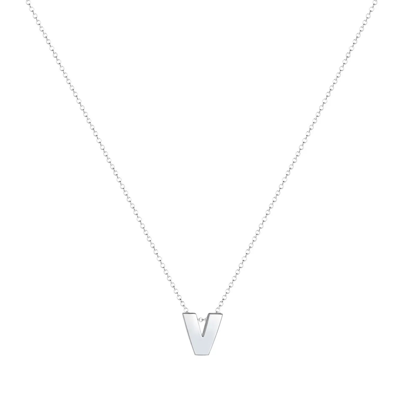 Elli "Halskette Buchstabe V< Personalisierter Schmuck|Halsketten