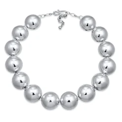 Elli "Halskette Chunky Kugeln< Halsketten|Silber
