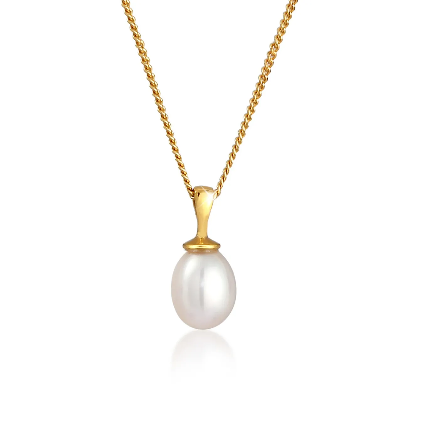 Elli "Halskette Elegant | Süßwasserzuchtperle< Roségold|Perlen