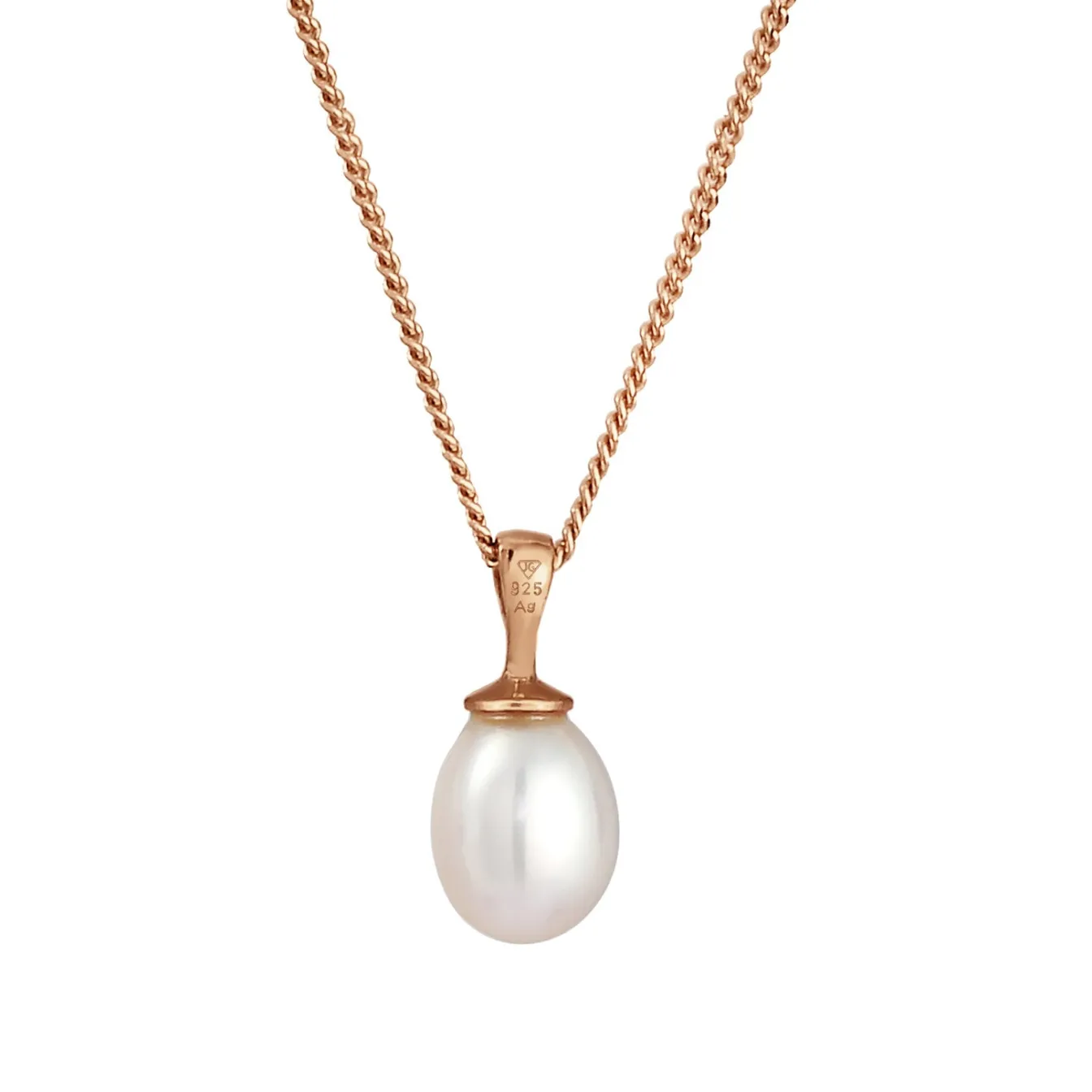 Elli "Halskette Elegant | Süßwasserzuchtperle< Roségold|Perlen