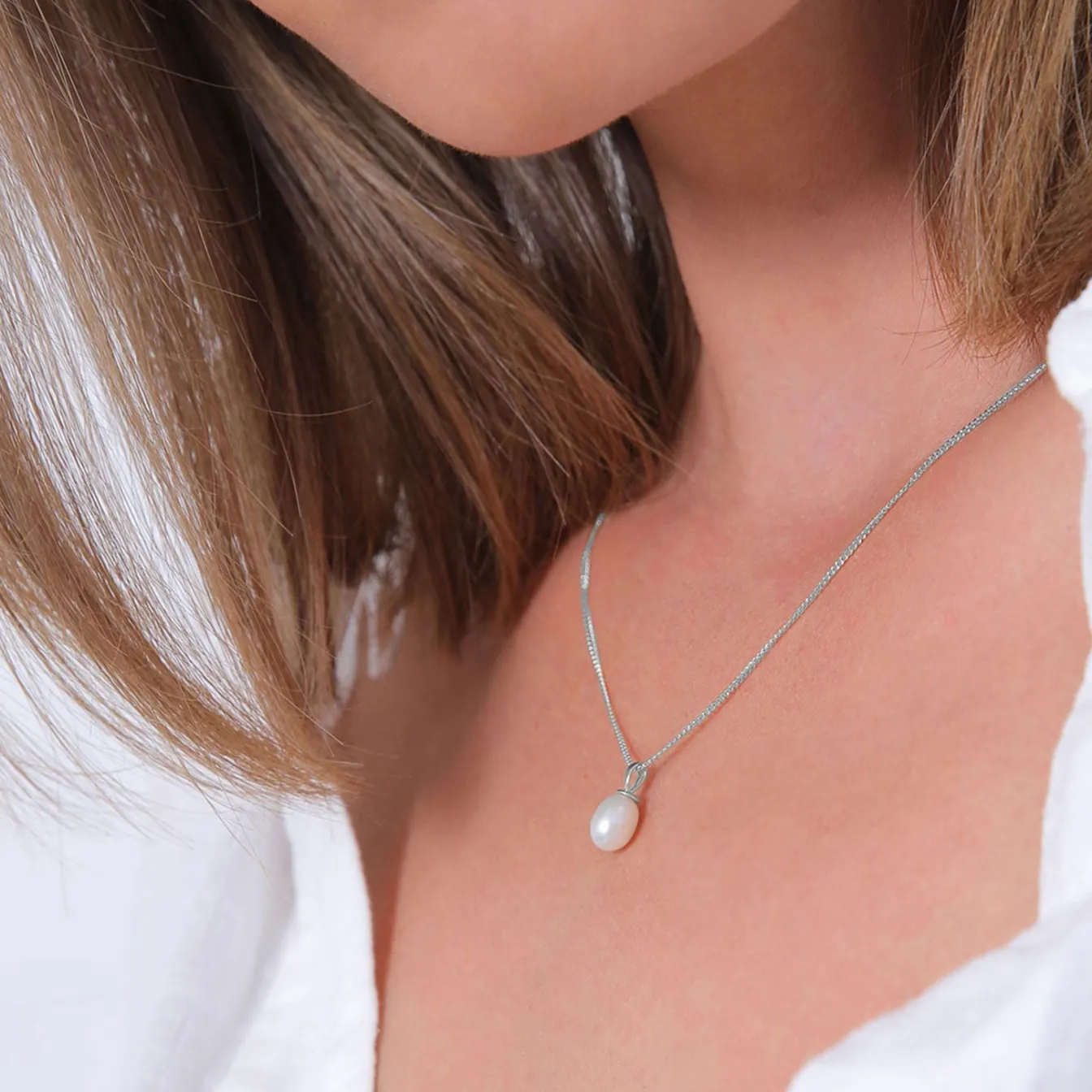 Elli "Halskette Elegant | Süßwasserzuchtperle< Roségold|Perlen