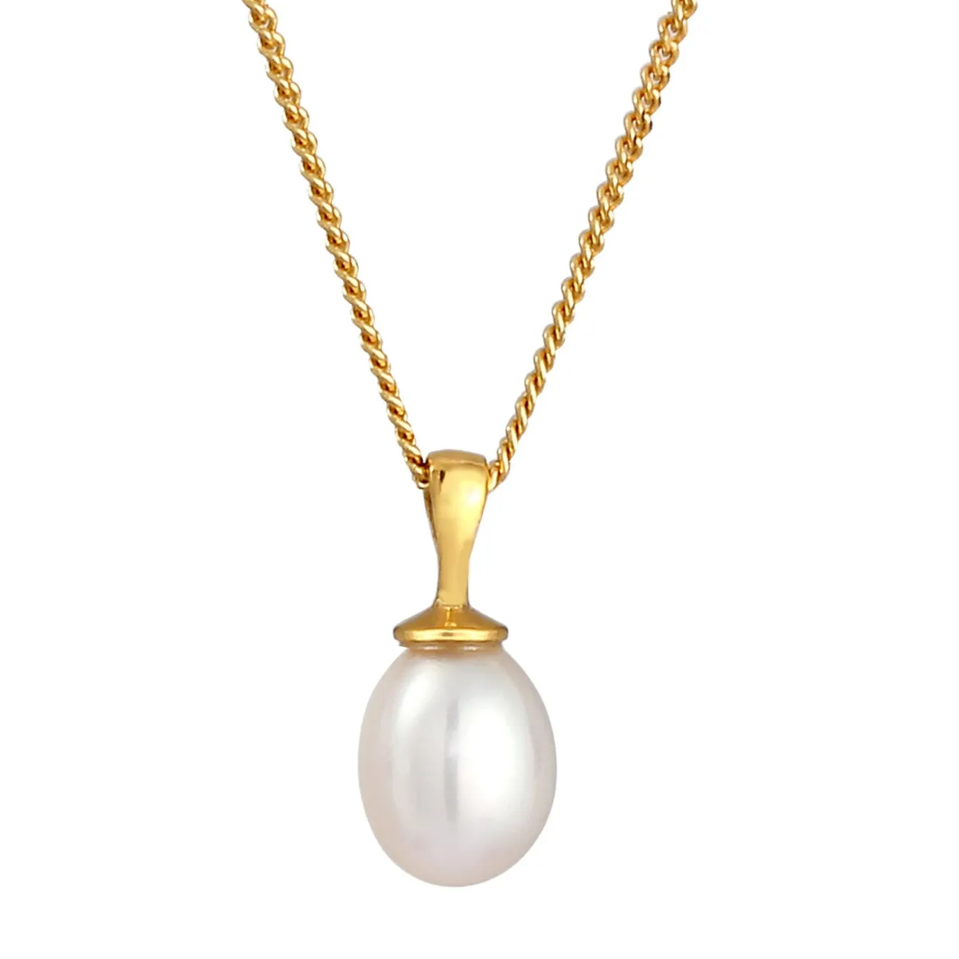 Elli "Halskette Elegant | Süßwasserzuchtperle< Roségold|Perlen
