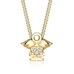 Elli "Halskette Engel | Kristall (Weiß)<Kinder Symbol-schmuck|Herz-schmuck