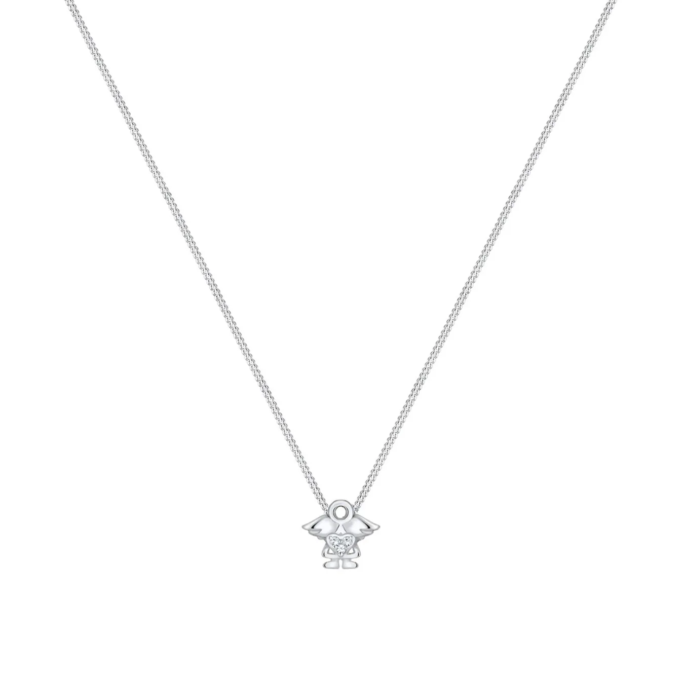 Elli "Halskette Engel | Kristall (Weiß)<Kinder Symbol-schmuck|Herz-schmuck