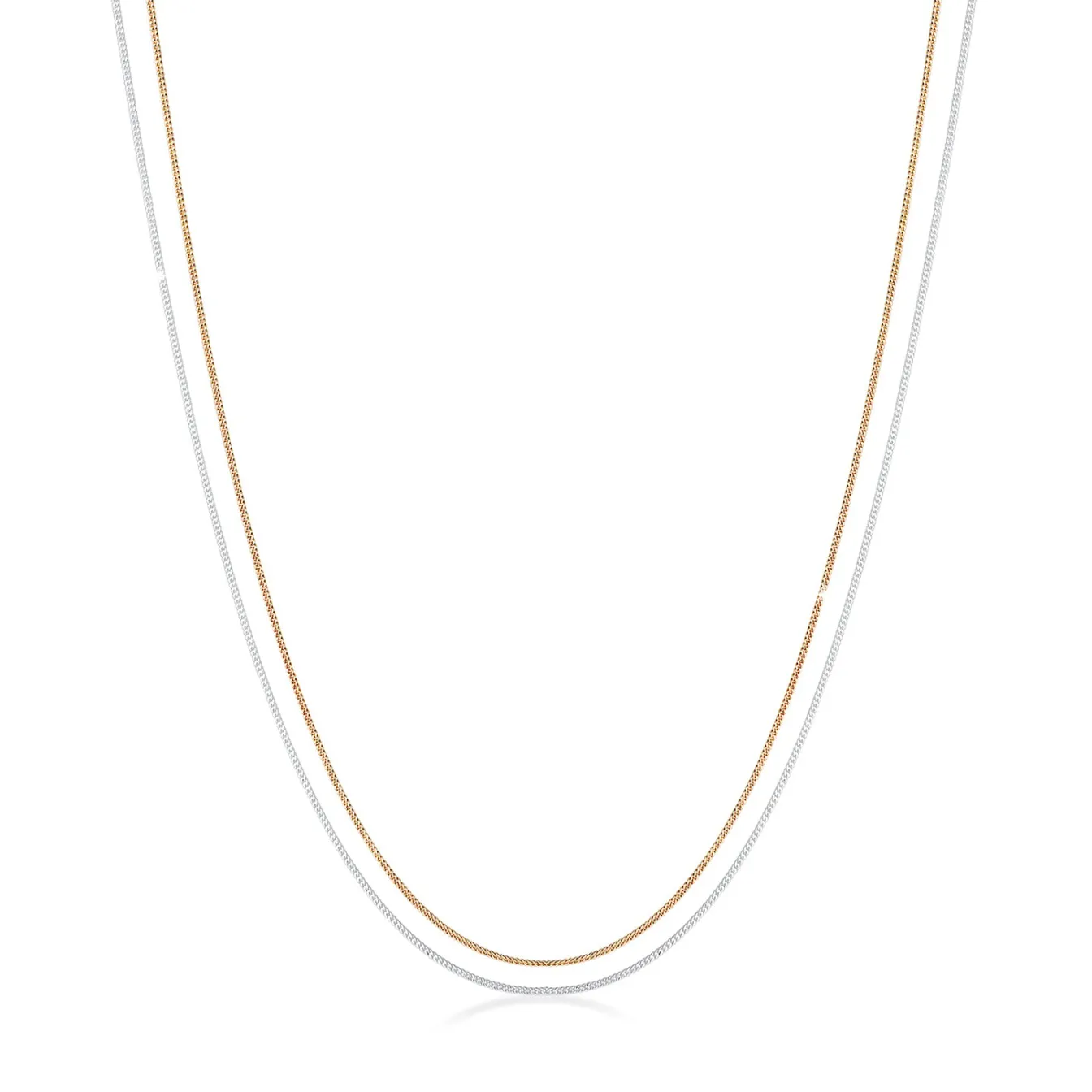 Elli "Halskette 2er Set Bicolor< Halsketten|Silber