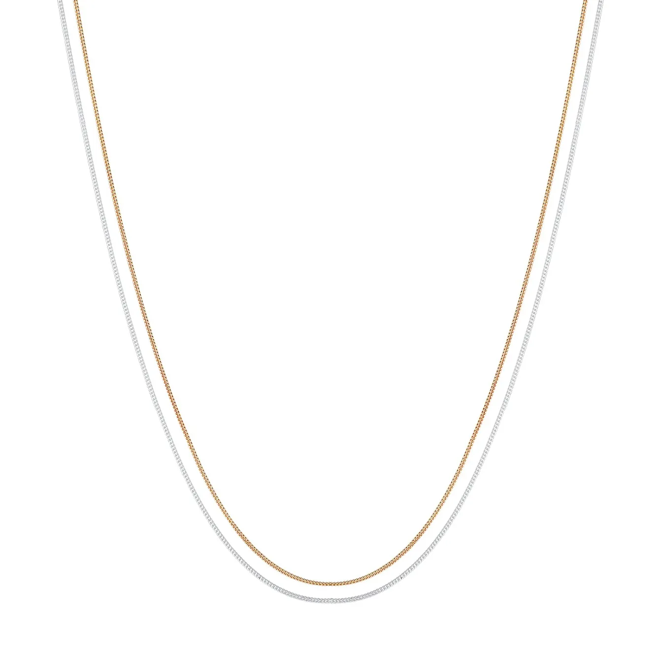 Elli "Halskette 2er Set Bicolor< Halsketten|Silber