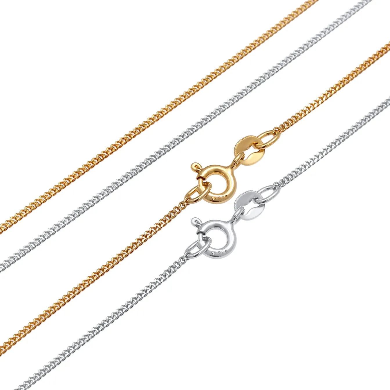 Elli "Halskette 2er Set Bicolor< Halsketten|Silber