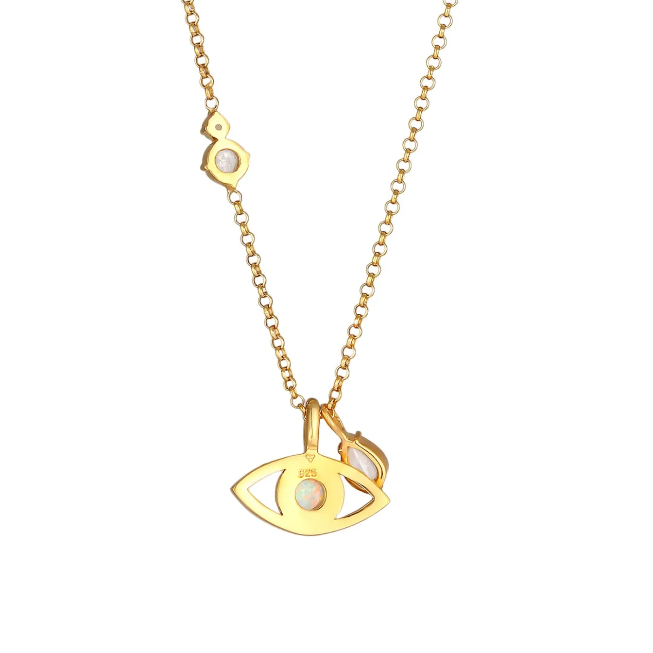 Elli "Halskette Evil Eye | Opal (Weiß)< Symbol-schmuck|Halsketten