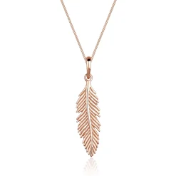 Elli "Halskette Feder< Roségold|Halsketten