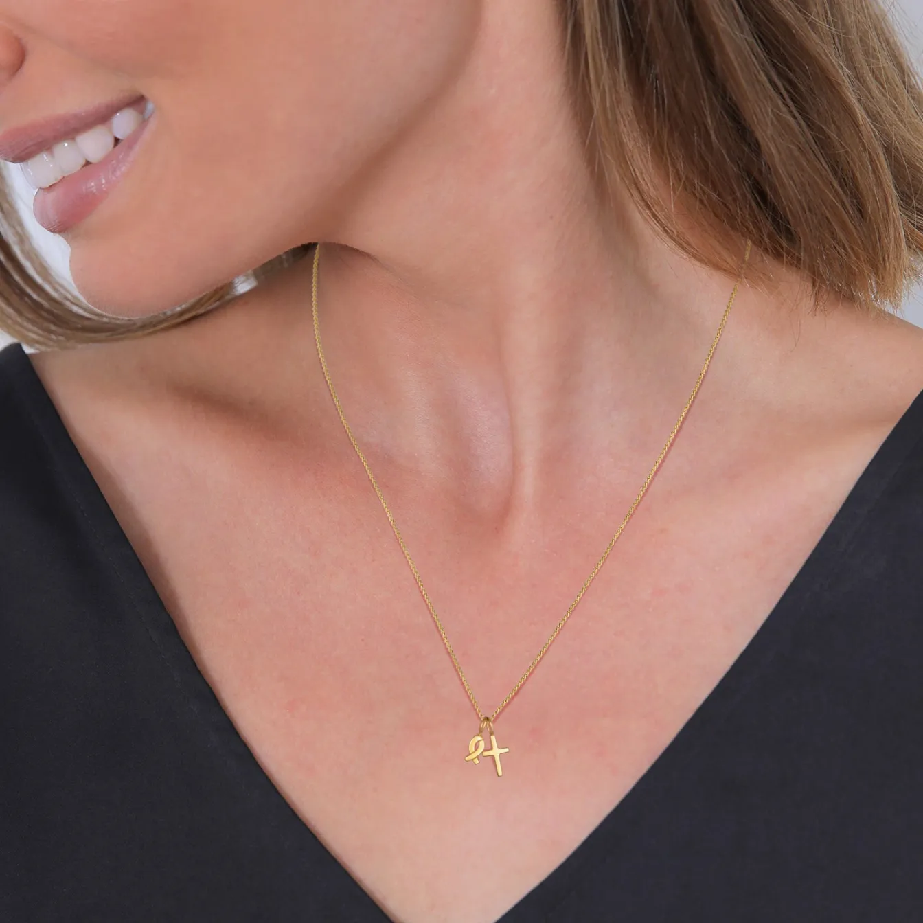 Elli "Halskette Fisch Kreuz< Symbol-schmuck|Halsketten