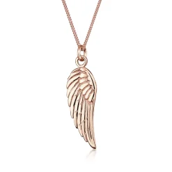 Elli "Halskette Flügel Anhänger< Roségold|Halsketten