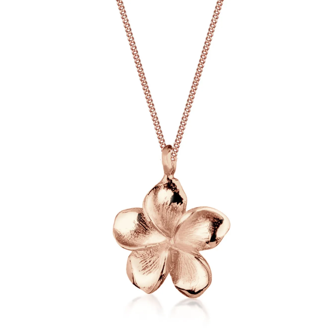 Elli "Halskette Frangipani Blüte< Roségold|Symbol-schmuck