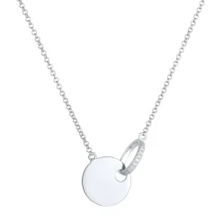 Elli "Halskette Geo | Diamant ( Weiß, 0,035 ct )< Halsketten|Vergoldet