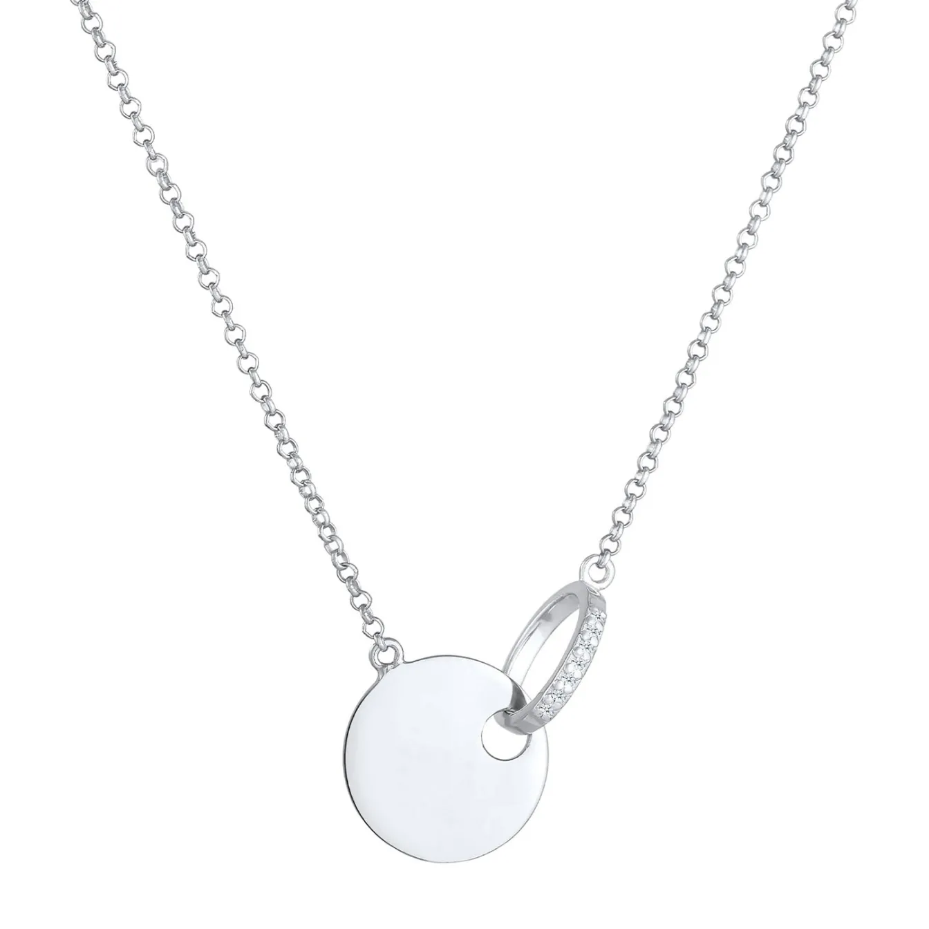 Elli "Halskette Geo | Diamant ( Weiß, 0,035 ct )< Halsketten|Vergoldet