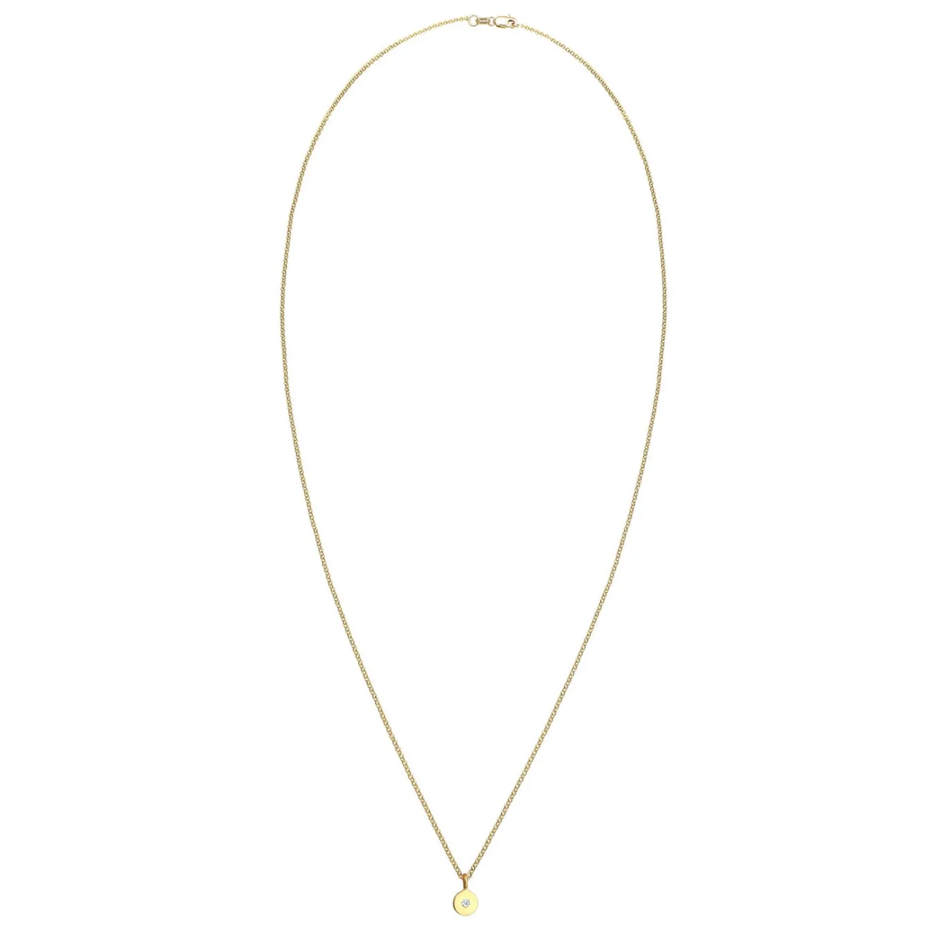 Elli "Halskette Geo | Diamant (Weiß, 0,015 ct)< Halsketten|Echtgold