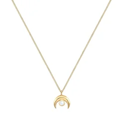 Elli "Halskette Halbmond | Mondstein (Weiß)< Symbol-schmuck|Halsketten