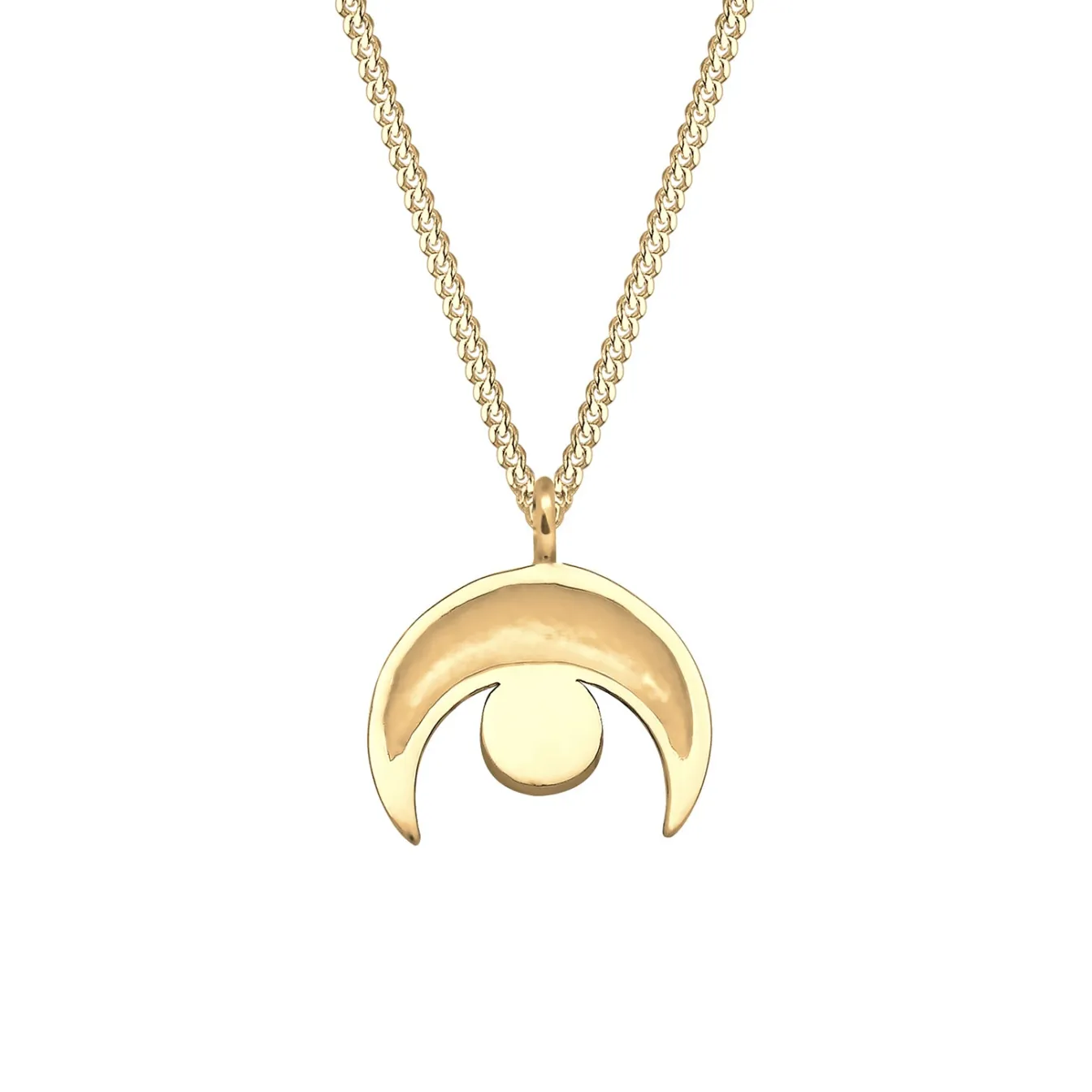 Elli "Halskette Halbmond | Mondstein (Weiß)< Symbol-schmuck|Halsketten