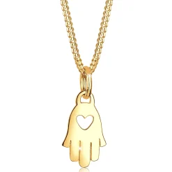 Elli "Halskette Hamsa Hand< Symbol-schmuck|Herz-schmuck
