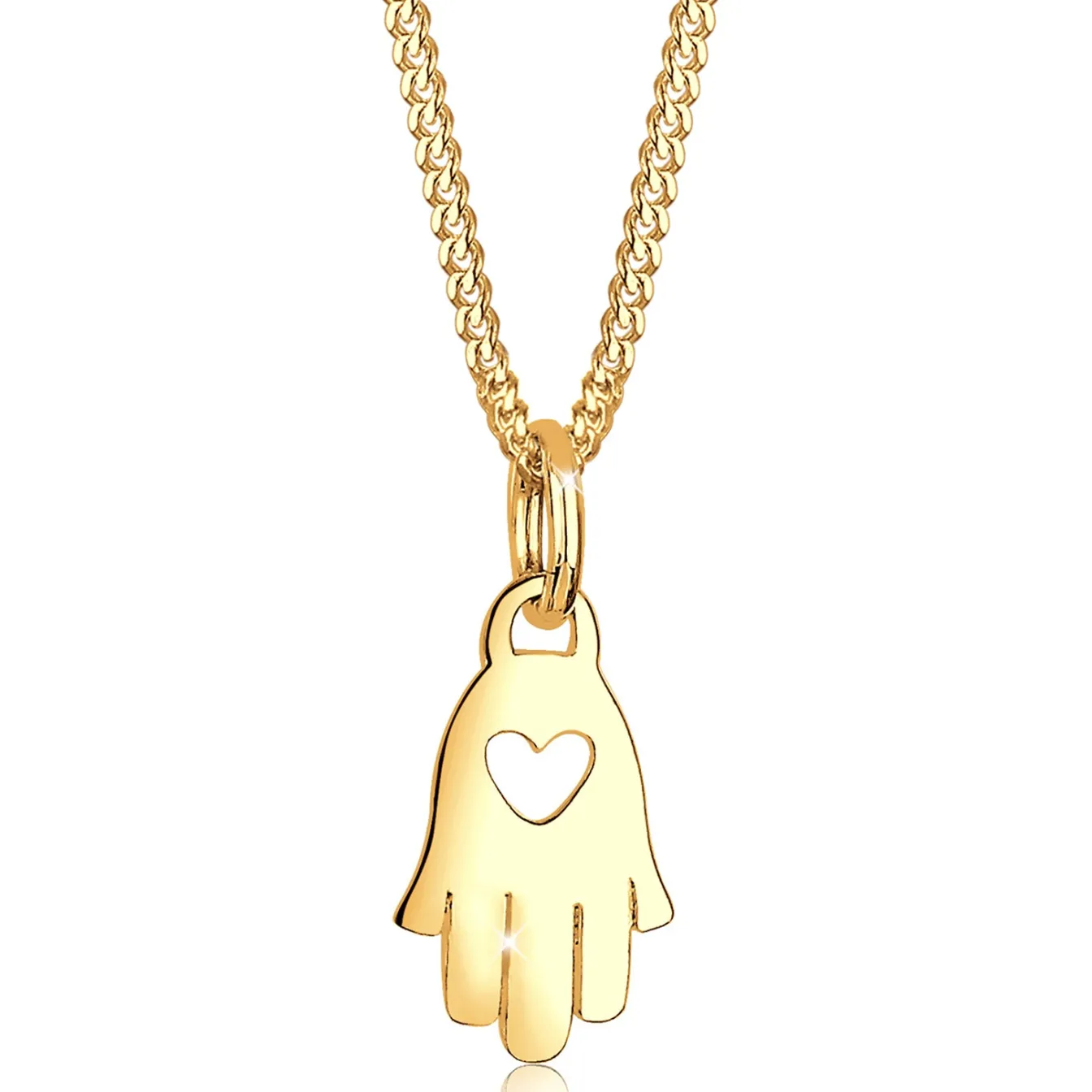 Elli "Halskette Hamsa Hand< Symbol-schmuck|Herz-schmuck