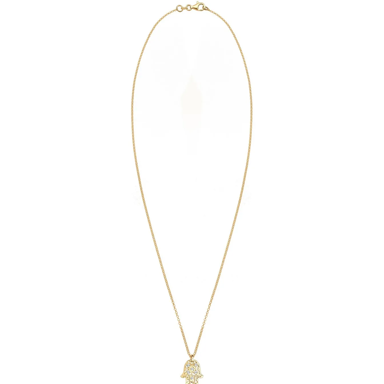 Elli "Halskette Hamsa Hand | Kristall (Weiß)< Symbol-schmuck|Halsketten