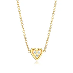 Elli "Halskette Herz | Diamant ( Weiß, 0,045 ct )< Symbol-schmuck|Herz-schmuck