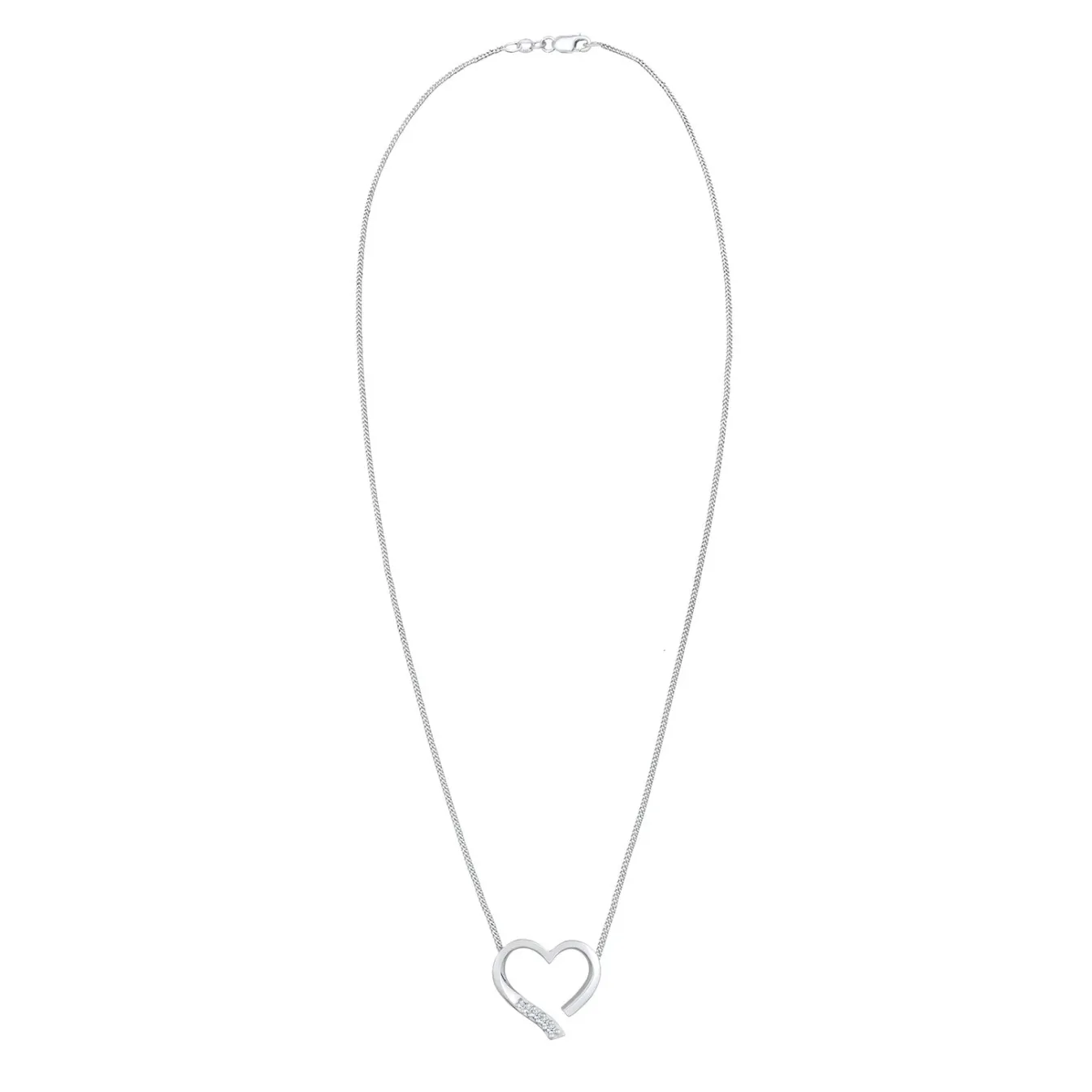 Elli "Halskette Herz | Diamant (Weiß, 0,055 ct.)< Symbol-schmuck|Herz-schmuck