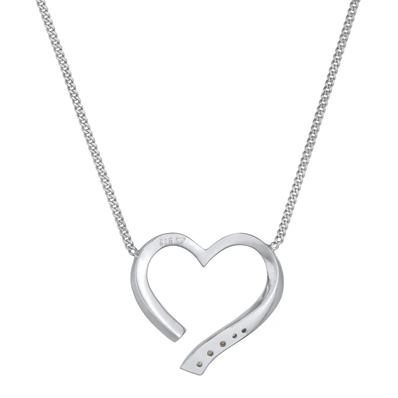 Elli "Halskette Herz | Diamant (Weiß, 0,055 ct.)< Symbol-schmuck|Herz-schmuck
