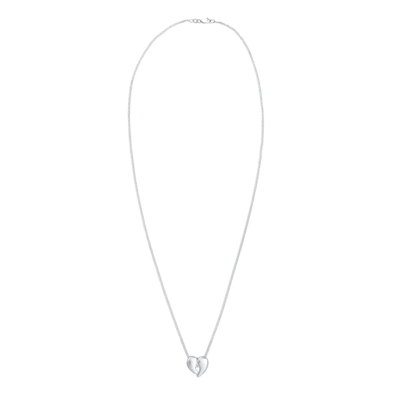 Elli "Halskette Herz | Diamant (Weiß, 0,03 ct)< Symbol-schmuck|Herz-schmuck