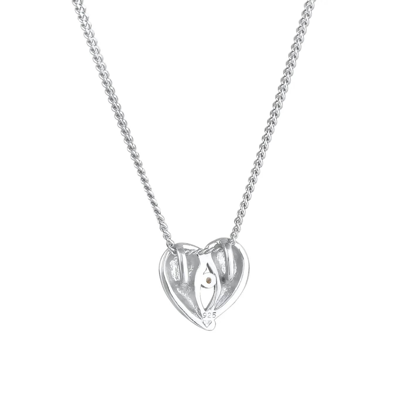 Elli "Halskette Herz | Diamant (Weiß, 0,03 ct)< Symbol-schmuck|Herz-schmuck