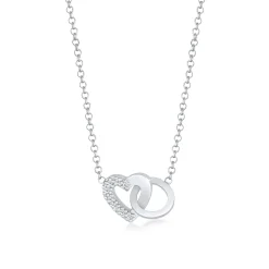 Elli "Halskette Herz | Diamant (Weiß, 0,04 ct)< Symbol-schmuck|Herz-schmuck