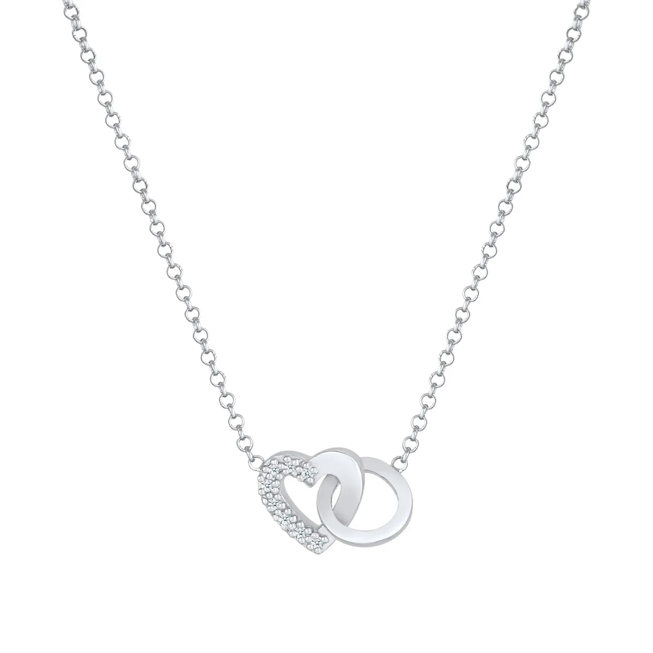 Elli "Halskette Herz | Diamant (Weiß, 0,04 ct)< Symbol-schmuck|Herz-schmuck