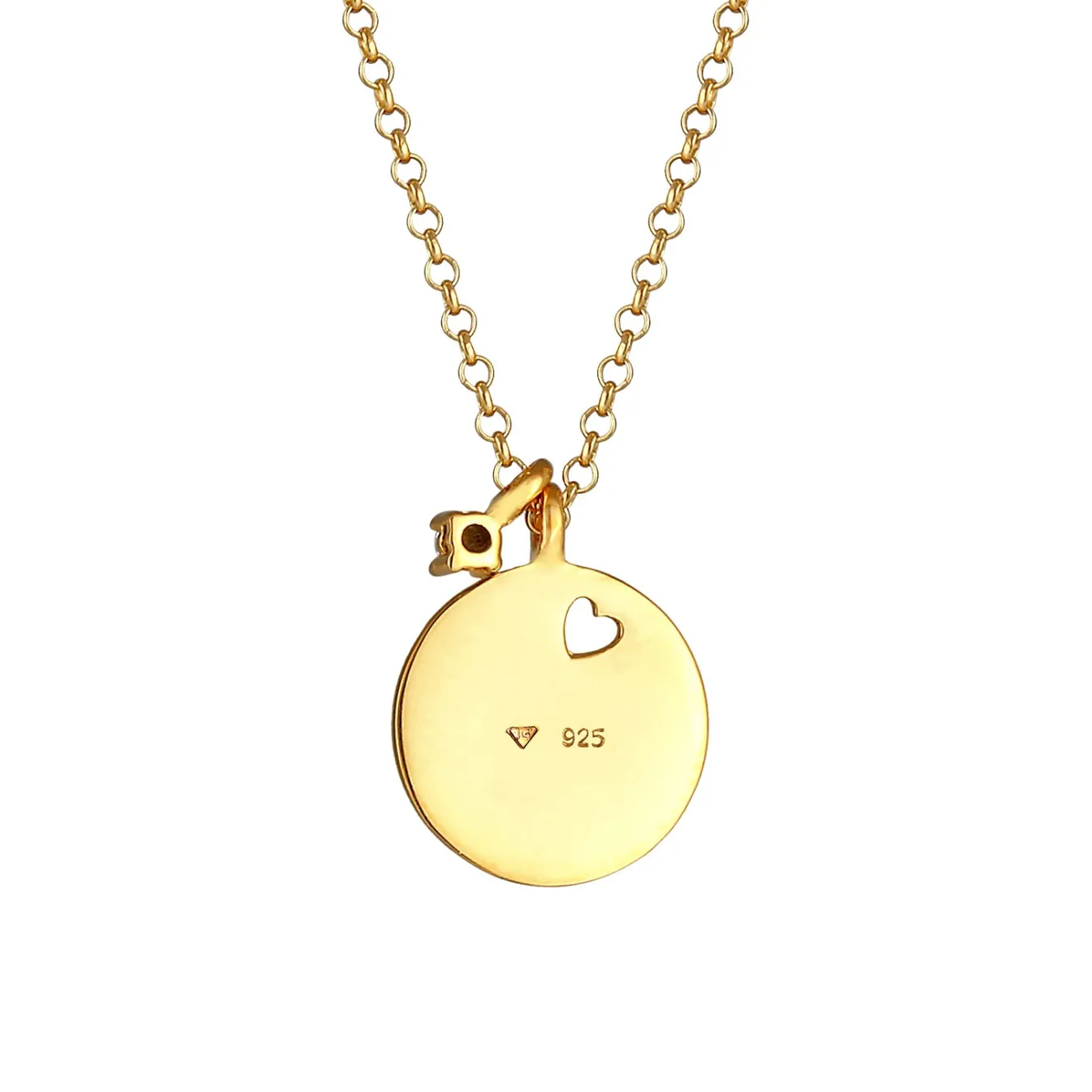 Elli "Halskette Herz | Diamant (Weiß, 0.03 ct)< Symbol-schmuck|Herz-schmuck