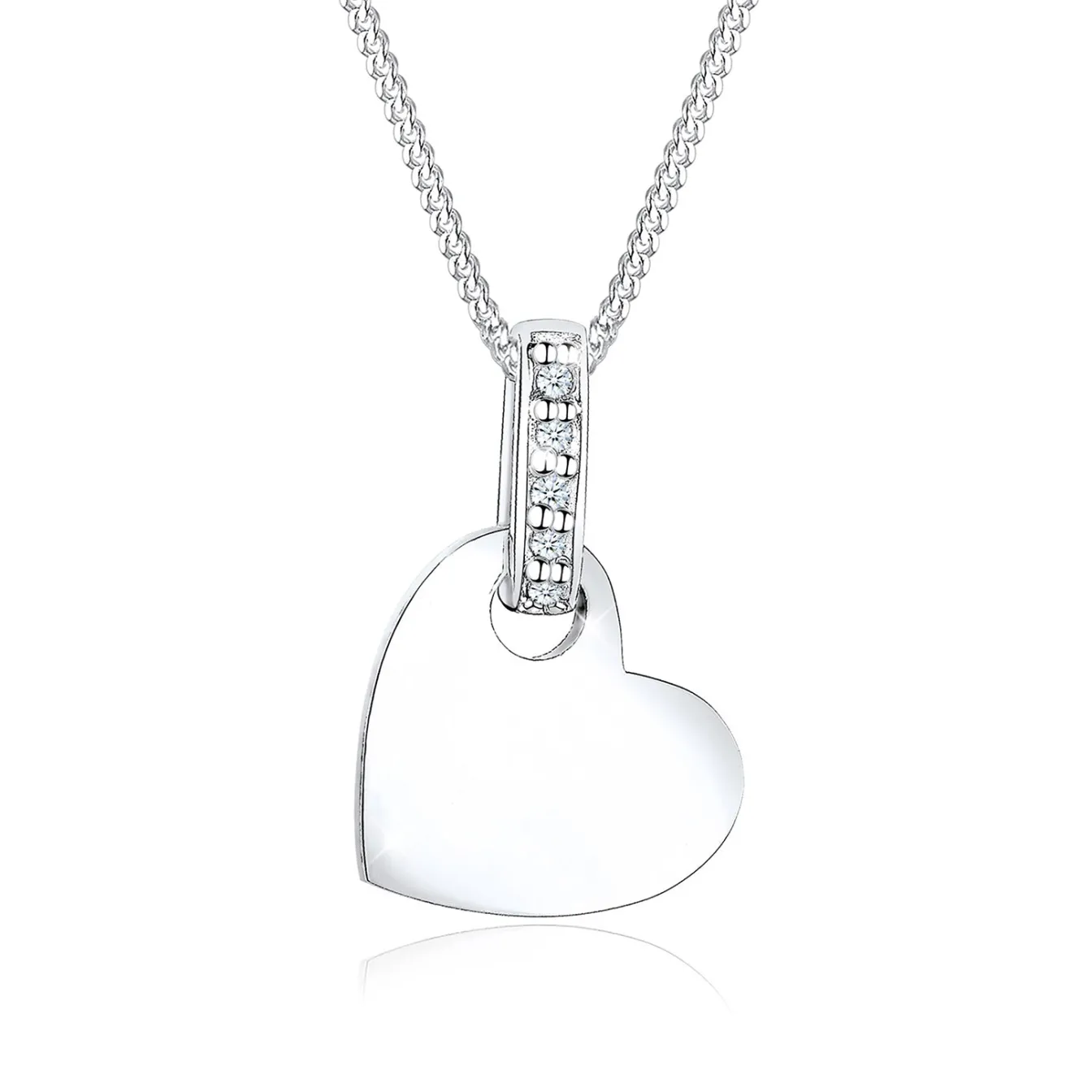 Elli "Halskette Herz | Diamant (Weiß, 0,025 ct)< Roségold|Symbol-schmuck