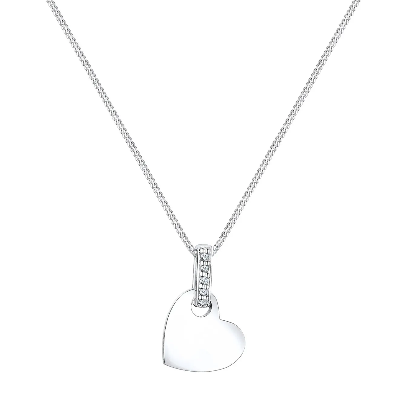 Elli "Halskette Herz | Diamant (Weiß, 0,025 ct)< Roségold|Symbol-schmuck