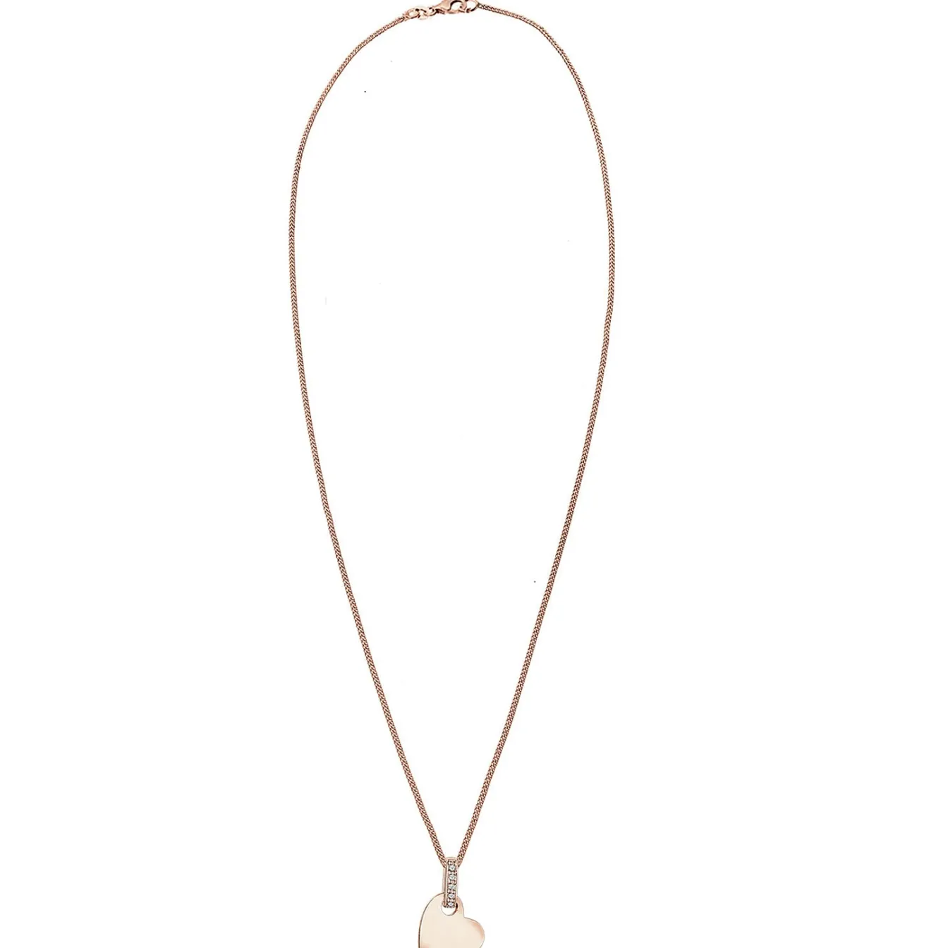 Elli "Halskette Herz | Diamant (Weiß, 0,025 ct)< Roségold|Symbol-schmuck