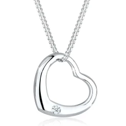 Elli "Halskette Herz | Diamant (Weiß, 0.03 ct)< Roségold|Symbol-schmuck