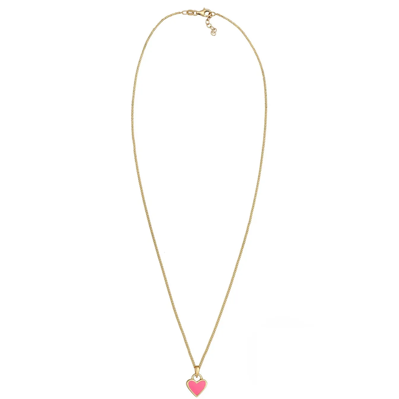 Elli "Halskette Herz | Emaille (Rot)<Kinder Symbol-schmuck|Herz-schmuck