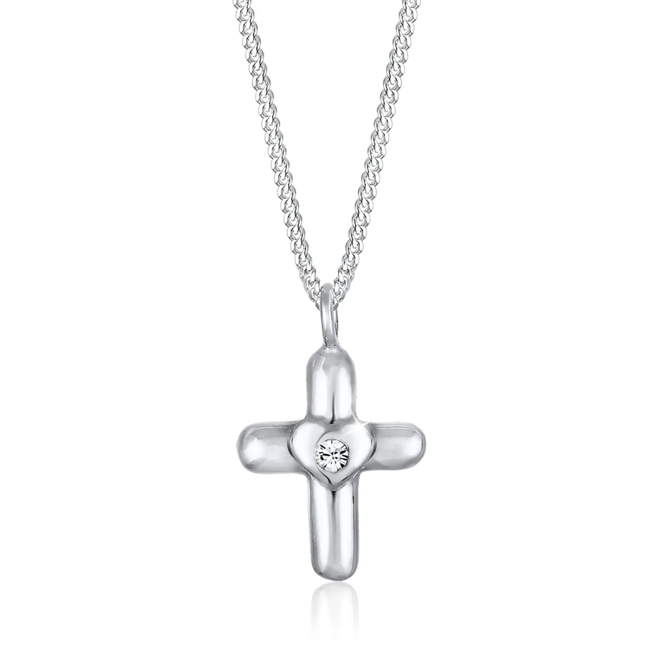 Elli "Halskette Herz | Kristall (Weiß)<Kinder Symbol-schmuck|Herz-schmuck