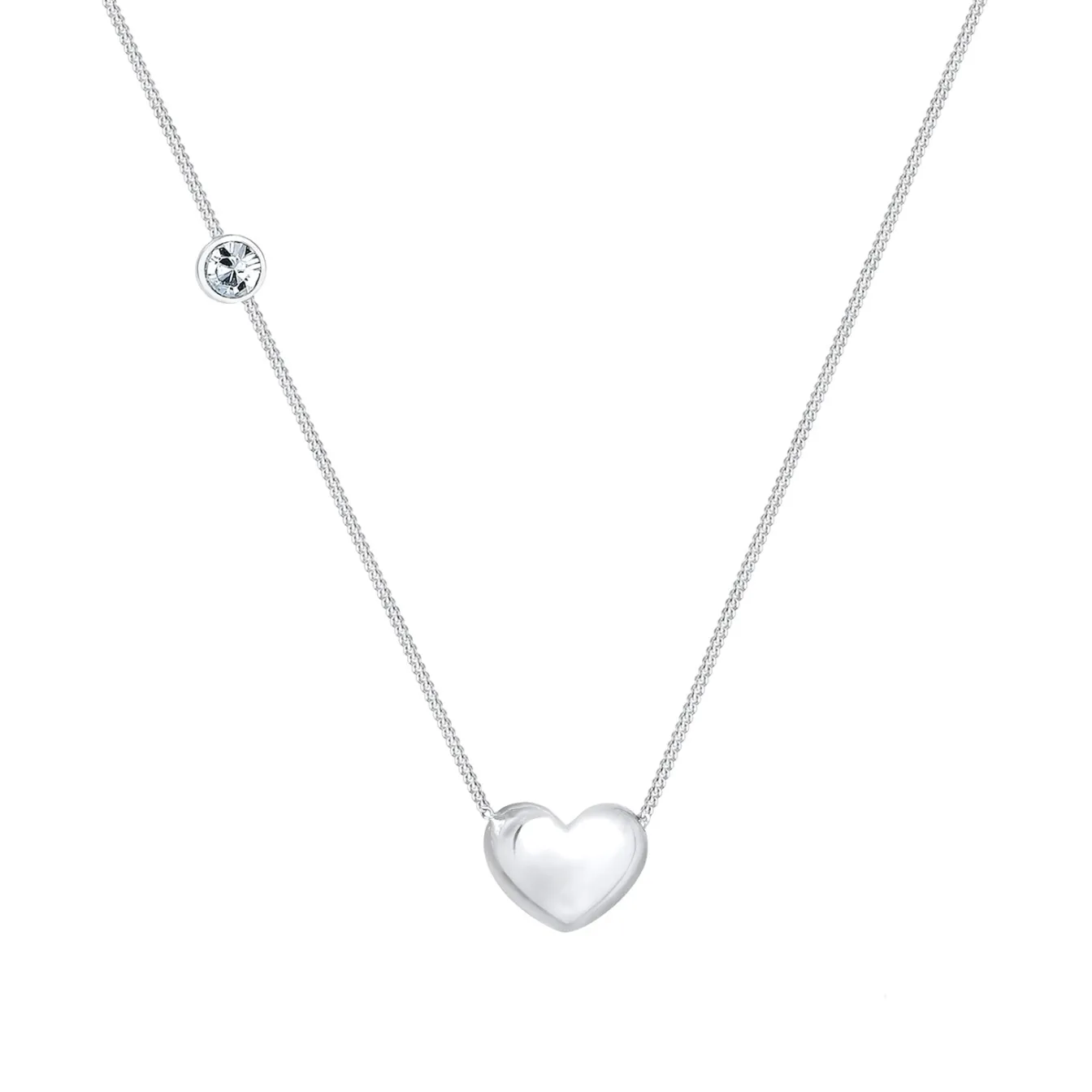 Elli "Halskette Herz | Kristall (Weiß)< Symbol-schmuck|Herz-schmuck
