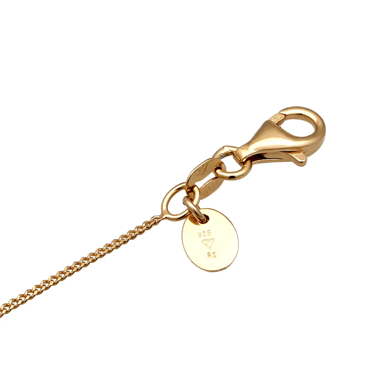 Elli "Halskette Herz | Laborgezüchteter Diamant (Weiß, 0.004 ct.) & Saphir (< Vergoldet|Symbol-schmuck